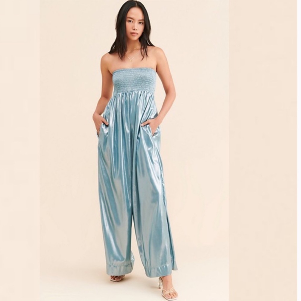 Free People Julie Metallic Jumpsuit